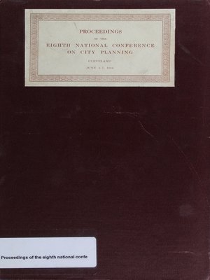 cover image of Proceedings of the Eighth National Conference on City Planning